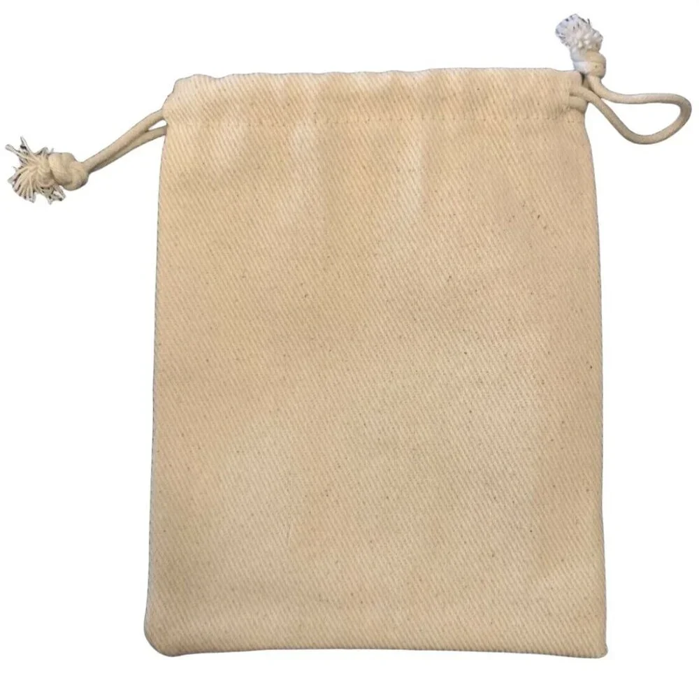 Amor Canvas Bag 5 x 6 Cream Pastels Drawstring Gift Storage Love Amore Cute
